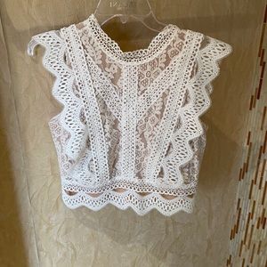 Lucy Paris lace top Bloomingdale’s